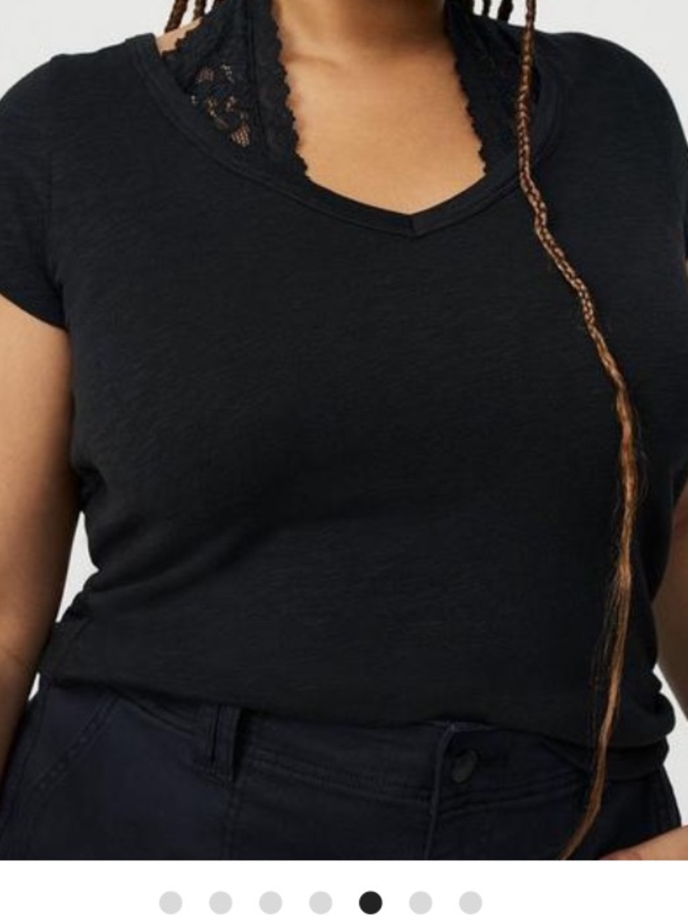 Torrid black top halter lace tee size medium 10